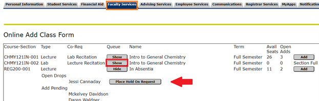 Add Drop Instructions for Instructors Registrar Montana State